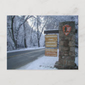 Timpanogos Cave National Monument Winter, Bord Briefkaart (Voorkant)