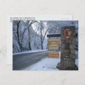 Timpanogos Cave National Monument Winter, Sign Briefkaart (Voorkant / Achterkant)