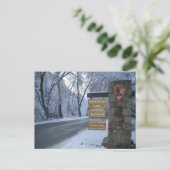 Timpanogos Cave National Monument Winter, Sign Briefkaart (Staand voorkant)