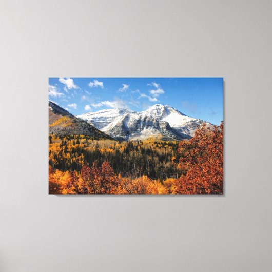 Timpanogos in de herfst van het Utah-gebergte Canvas Afdruk (Voorkant)
