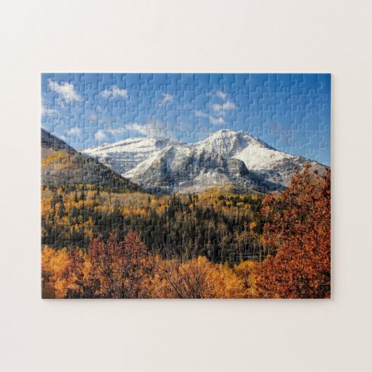 Timpanogos in de herfst van het Utah-gebergte Legpuzzel (Horizontaal)
