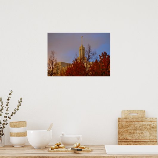 Timpanogos LDS Temple American Fork, Utah Poster (Keuken)