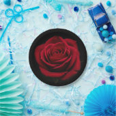 TimPic Zwart Bord met Red Rose DesignPaper Bord (Feest)