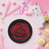 TimPic Zwart Bord met Red Rose DesignPaper Bord (Feest)