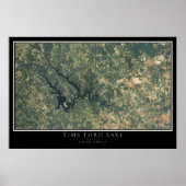 Tims Ford Lake Tennessee Satellite Poster Map (Voorkant)