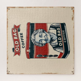 Tin Adverteren teken voor oude koffietas Legpuzzel