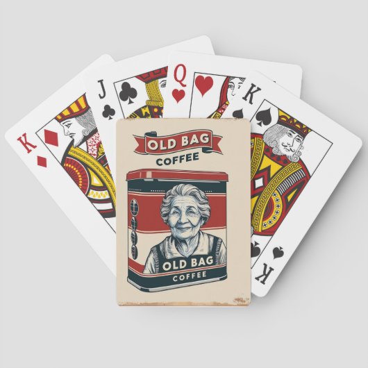 Tin Adverteren teken voor oude koffietas Pokerkaarten (Achterkant)