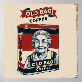Tin Adverteren teken voor oude koffietas Poster