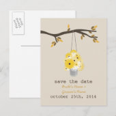 Tin blikje wilde bloemen vallen bruiloft save the  aankondigingskaart (Voorkant / Achterkant)