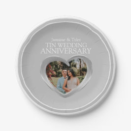 Tin Bruiloft Jubileum foto hart papier bord