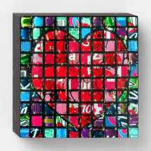 Tin Can Gemengde Media Heart Wood Box