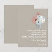 Tin Can of Peach & Blue Flowers Weddenschap Kaart (Voorkant / Achterkant)