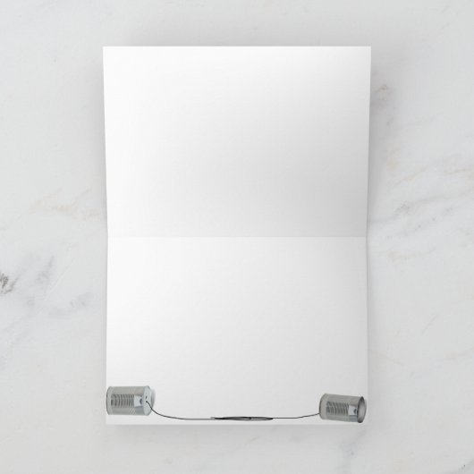 Tin Can Phone (Hoor je me NU?) Kaart (Binnen)