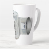 Tin Can Phone (Hoor je me NU?) Latte Mok (Rechterhoek)