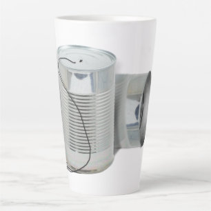 Tin Can Phone (Hoor je me NU?) Latte Mok