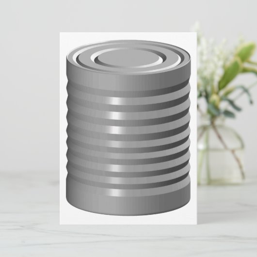 Tin can-uitnodigingen kaart (Staand voorkant)