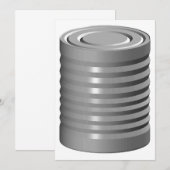 Tin can-uitnodigingen kaart (Voorkant / Achterkant)