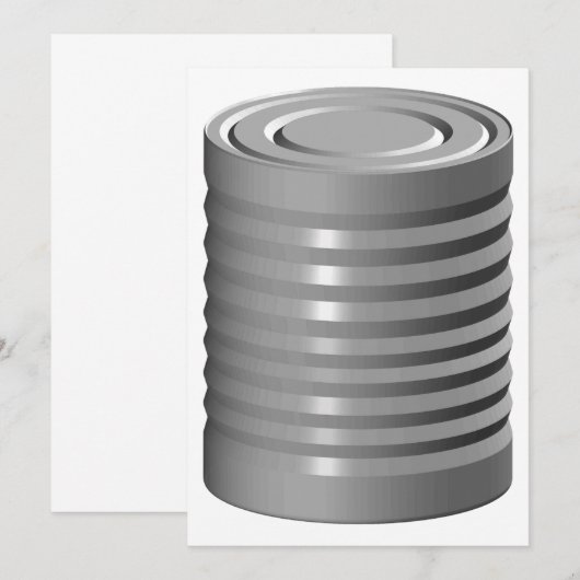 Tin can-uitnodigingen kaart (Voorkant / Achterkant)