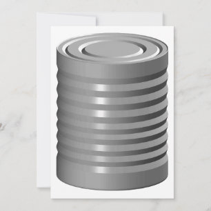 Tin can-uitnodigingen kaart