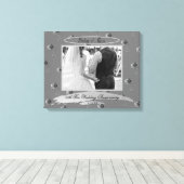 Tin Colour Rozen, 10th Tin Wedding Jubileum Canvas Afdruk (Insitu (Houten vloer))