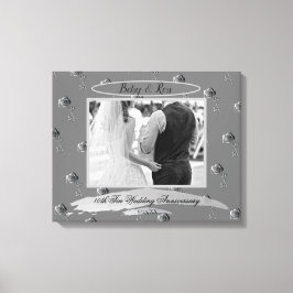 Tin Colour Rozen, 10th Tin Wedding Jubileum Canvas Afdruk