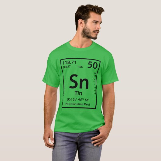 Tin Element (zwart) T-shirt (Voorkant volledig)