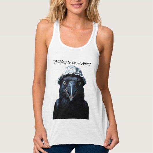 Tin Folie Pet Black Bird Raven Tanktop (Voorkant)