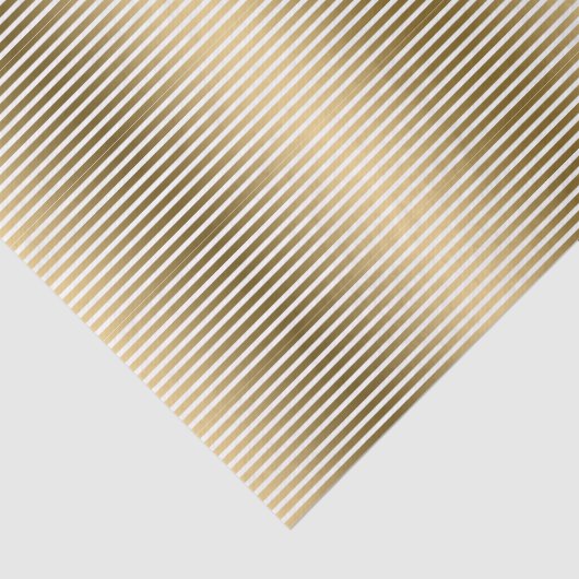 Tin Gold Stripes - Aangepaste witte achtergrond Tissuepapier (Detail)