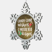 Tin herdenkingssieraad - Aandenken aan huisdier en Tin Sneeuwvlok Ornament (Rechts)