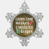 Tin herdenkingssieraad - Aandenken aan huisdier en Tin Sneeuwvlok Ornament (Voorkant)