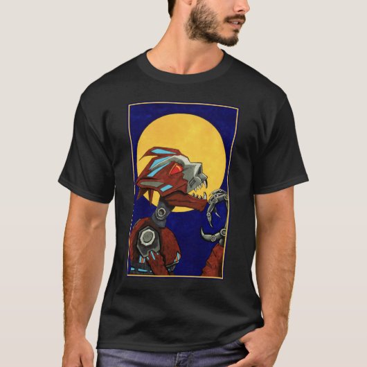 Tin huilt de robot weerwolf t-shirt (Voorkant)