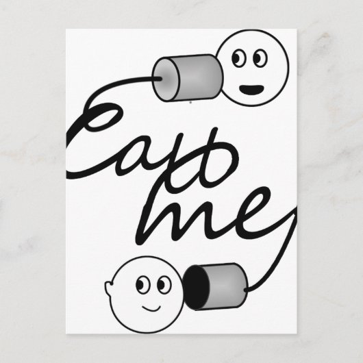 Tin kan me bellen briefkaart (Voorkant)