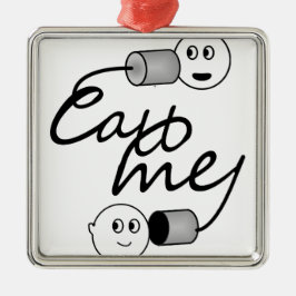 Tin kan me bellen metalen ornament
