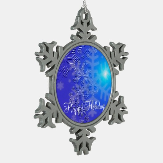 Tin Kerstornamenten Met Sneeuwvlokken Tin Sneeuwvlok Ornament (Links)