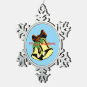 Tin Kerstsneeuwvlok Ornament Bellen (Rechts)