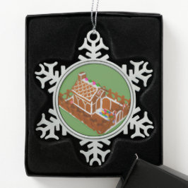 Tin Kerstsneeuwvlok Ornament Gebruikte peperkoekhu