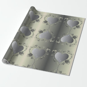 Tin Kleur Roos Hart Lijst Uw Foto Cadeaupapier