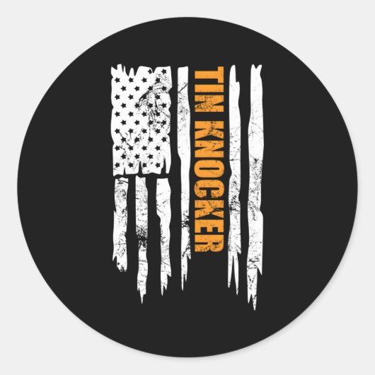Tin Knocker Sheet Metal Worker Amerikaanse vertica Ronde Sticker (Voorkant)