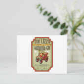 Tin Lizzy Bathtub Gin Briefkaart (Staand voorkant)