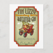 Tin Lizzy Bathtub Gin Briefkaart (Voorkant)