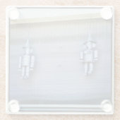 Tin-Man en Tin-vrouw Glazen Onderzetter (Achterkant)