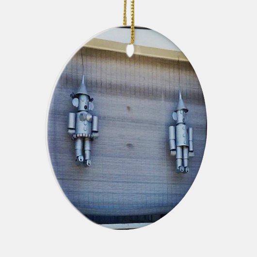 Tin-Man en Tin-vrouw Keramisch Ornament (Rechts)