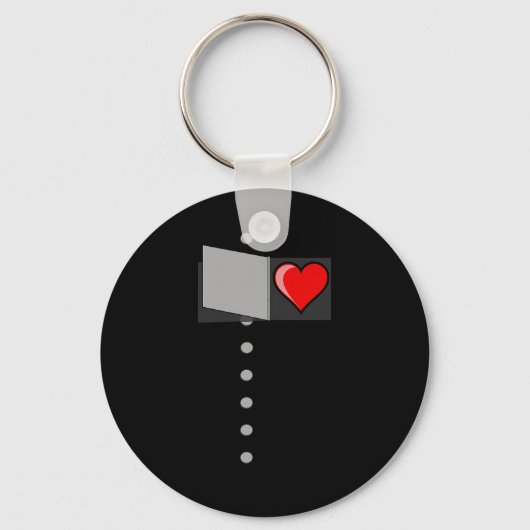 Tin Man Hart Halloween Wizard Of Oz Tin Man Costu Sleutelhanger (Voorkant)