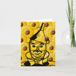 Tin Man in geel - klein - 4" x 5,6" - verticaal Bedankkaart
