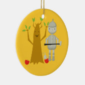 Tin-man naast Talking Tree-kerstversiering Keramisch Ornament (Rechts)