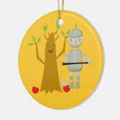 Tin-man naast Talking Tree-kerstversiering Keramisch Ornament (Links)