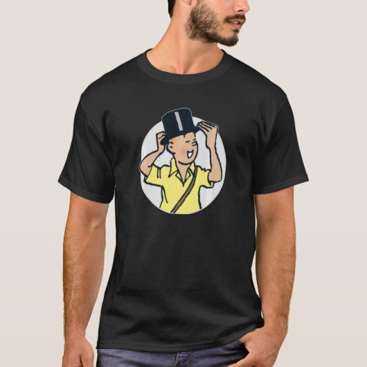 Tin met zijn pet t-shirt (Voorkant)