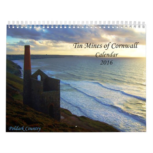 Tin Mines van Cornwall Foto's Agenda 2016 Kalender (Hoes)