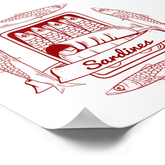 Tin of sardines poster (Hoek)