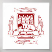 Tin of sardines poster (Voorkant)
